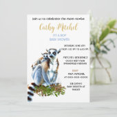 Lemurs is een jongen Baby shower Kaart (Staand voorkant)