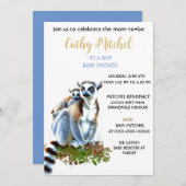 Lemurs is een jongen Baby shower Kaart (Voorkant / Achterkant)