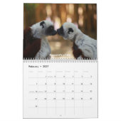 Lemurs van de agenda van Madagaskar Kalender (Feb 2027)