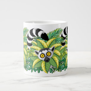 Lemurs van Madagaskar in Exotische Jungle Grote Koffiekop