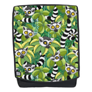 Lemurs van Madagaskar in Exotische Jungle Rugtassen