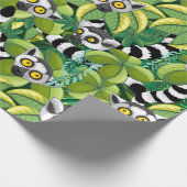 Lemurs van Madagaskar in het exotische Oerwoud Cadeaupapier (Hoek)
