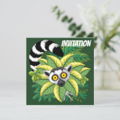 Lemurs van Madagaskar in het exotische Oerwoud Kaart (Staand voorkant)