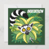 Lemurs van Madagaskar in het exotische Oerwoud Kaart (Voorkant)