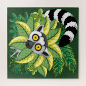 Lemurs van Madagaskar in het exotische Oerwoud Legpuzzel (Horizontaal)