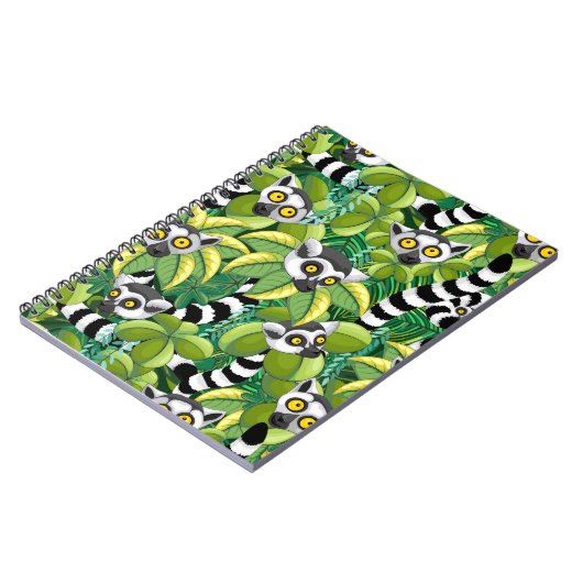 Lemurs van Madagaskar in het exotische Oerwoud Notitieboek (Linkerzijde)