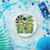 Lemurs van Madagaskar in het exotische Oerwoud Papieren Bordje (Feest)