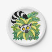 Lemurs van Madagaskar in het exotische Oerwoud Papieren Bordje (Voorkant)