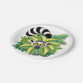 Lemurs van Madagaskar in het exotische Oerwoud Papieren Bordje (Gekanteld)