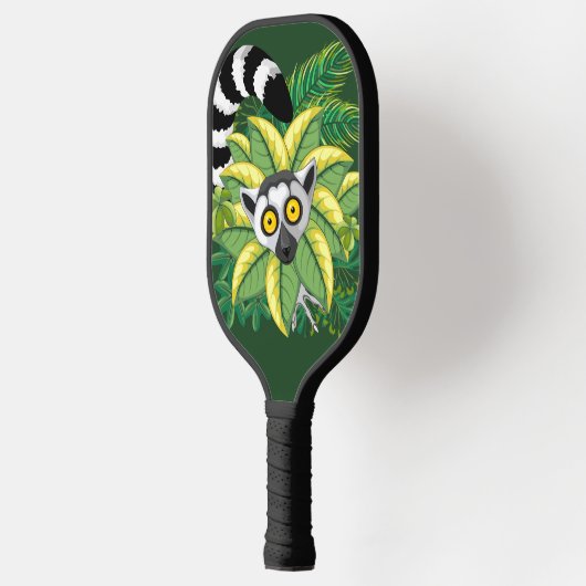 Lemurs van Madagaskar in het exotische Oerwoud Pickleball Paddle (Links)