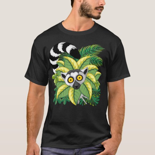 Lemurs van Madagaskar in het exotische Oerwoud T-shirt (Voorkant)