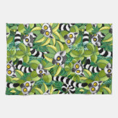 Lemurs van Madagaskar in het exotische Oerwoud Theedoek (Horizontaal)