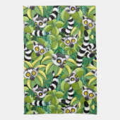 Lemurs van Madagaskar in het exotische Oerwoud Theedoek (Verticaal)