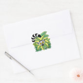 Lemurs van Madagaskar in het exotische Oerwoud Vierkante Sticker (Envelop)