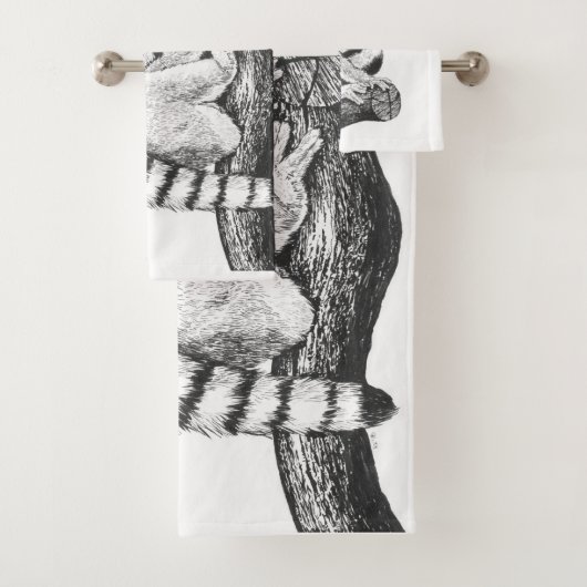Lemurtekening Bad Handdoek (Insitu)