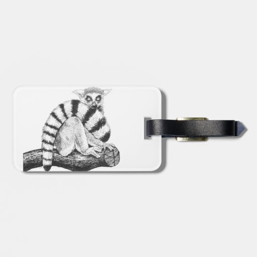 Lemurtekening Bagagelabel (Achterkant horizontaal)