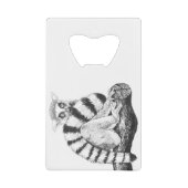 Lemurtekening Creditkaart Flessenopener (Voorkant)
