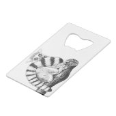 Lemurtekening Creditkaart Flessenopener (Voorkant Gekanteld)