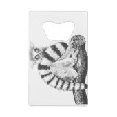 Lemurtekening Creditkaart Flessenopener (Achterkant)