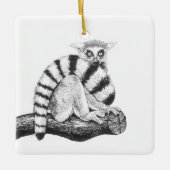 Lemurtekening Keramisch Ornament (Voorkant)