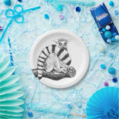 Lemurtekening Papieren Bordje (Feest)