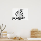 Lemurtekening Poster (Keuken)