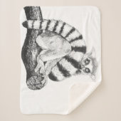 Lemurtekening Sherpa Deken (Voorkant)