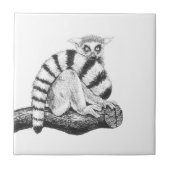 Lemurtekening Tegeltje (Voorkant)