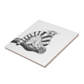 Lemurtekening Tegeltje (Zijkant)
