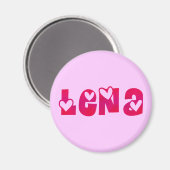 Lena in het hart magneet (Voorkant / Achterkant)
