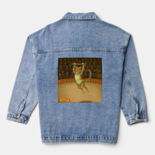 Lena luipaard trapezekunstenaar denim jacket