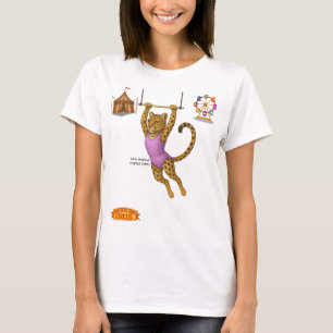 Lena luipaard trapezekunstenaar t-shirt