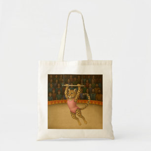 Lena luipaard trapezekunstenaar tote bag