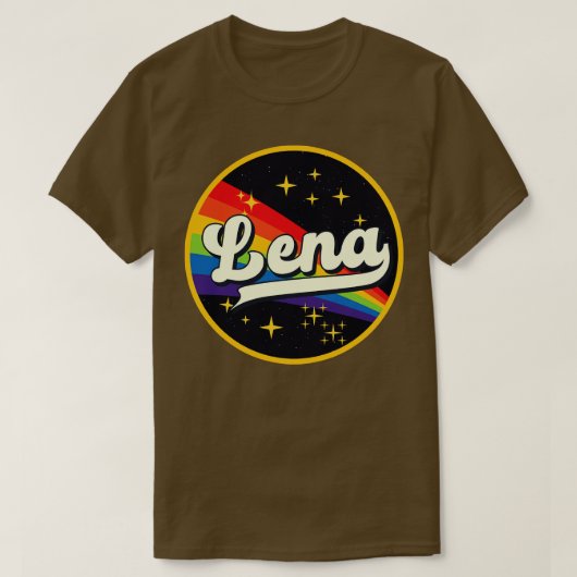 Lena regenboog in ruimte  stijl t-shirt (Design voorkant)