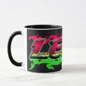 Lena Vorname Name Graffiti red green Tasse Mok (Links)