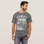 LENARD Gift Name Fix It Funny Verjaardag Papa Idee T-shirt (Voorkant volledig)