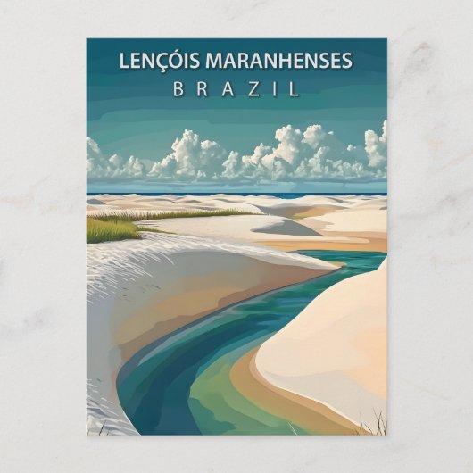 Lençóis Maranhenses Brazil Dunes & Lagoons Briefkaart (Voorkant)
