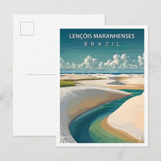 Lencois Maranhenses Brazilië Reizen Briefkaart (Voorkant / Achterkant)