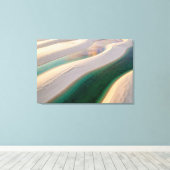 Lençóis Maranhenses The Teal Oasis Spiritual art Canvas Afdruk (Insitu (Houten vloer))