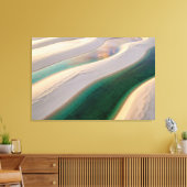 Lençóis Maranhenses The Teal Oasis Spiritual art Canvas Afdruk (Insitu (Woonkamer))