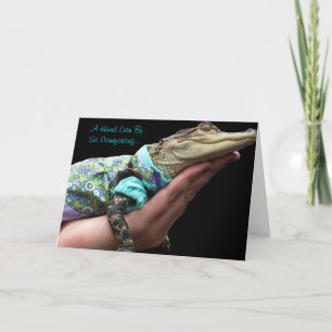 Lend A Hand Alligator Wenskaart Kaart