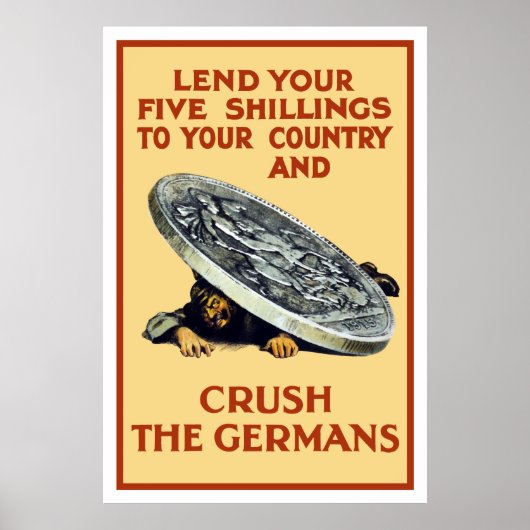 Lend je shillings - sla de Duitsers over Poster (Voorkant)