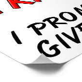 Lend me een Kiss Funny Poster (Hoek)