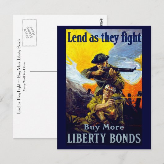 Lend terwijl ze vechten ~ Koop meer vrijheidsoblig Briefkaart (Voorkant / Achterkant)