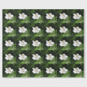  lende witte frambozenbloemfotografie cadeaupapier (Vlak)