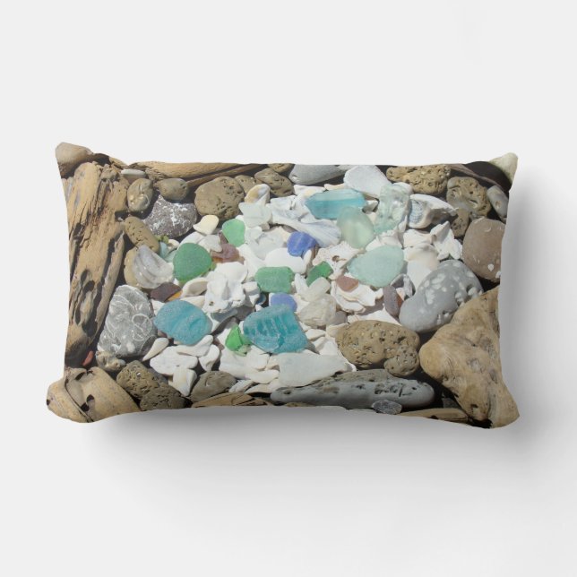Lenden Kussen Ontwerper Strand Schelpen (Voorkant)