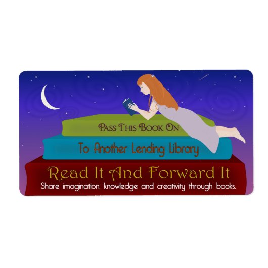 Lending Library Books Label (Voorkant)