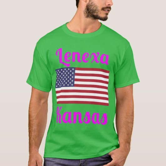 Lenexa Kansas Stijlvolle Prints T-shirt (Voorkant)