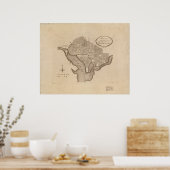 L'Enfant's Plan in Washington Poster (Keuken)