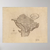 L'Enfant's Plan in Washington Poster (Voorkant)